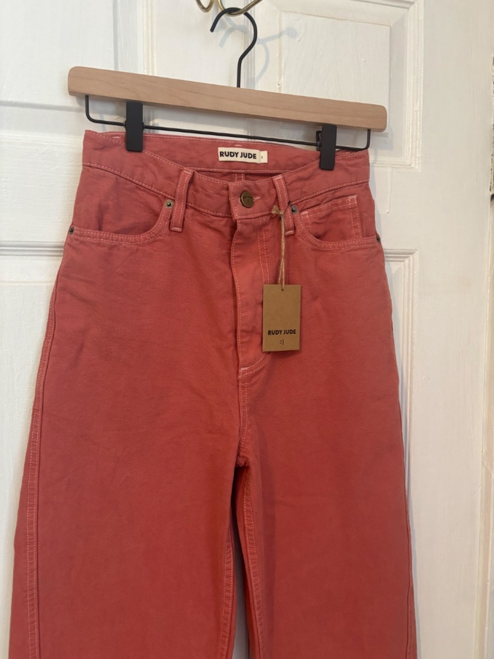 Brand New Rudy Jude Roper Jeans in Terracotta Size 1 - Picture 2 of 4